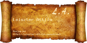 Leiszter Attila névjegykártya