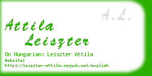 attila leiszter business card